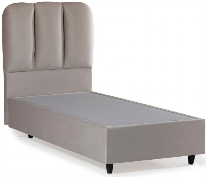 Lit coffre 90X200 cm design en bois mdf coloris beige collection PACO