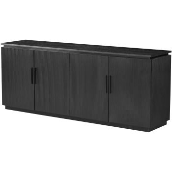 ELIZA collection black MDF designer sideboard, W200 x D45 x H80 cm